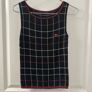 Burberry Womens Blouse | Blue Red White | M